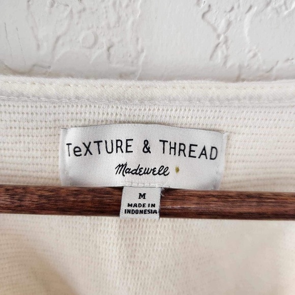 Madewell Texture & Thread V-Neck Modern Tie-Front Size Med - Picture 10 of 11
